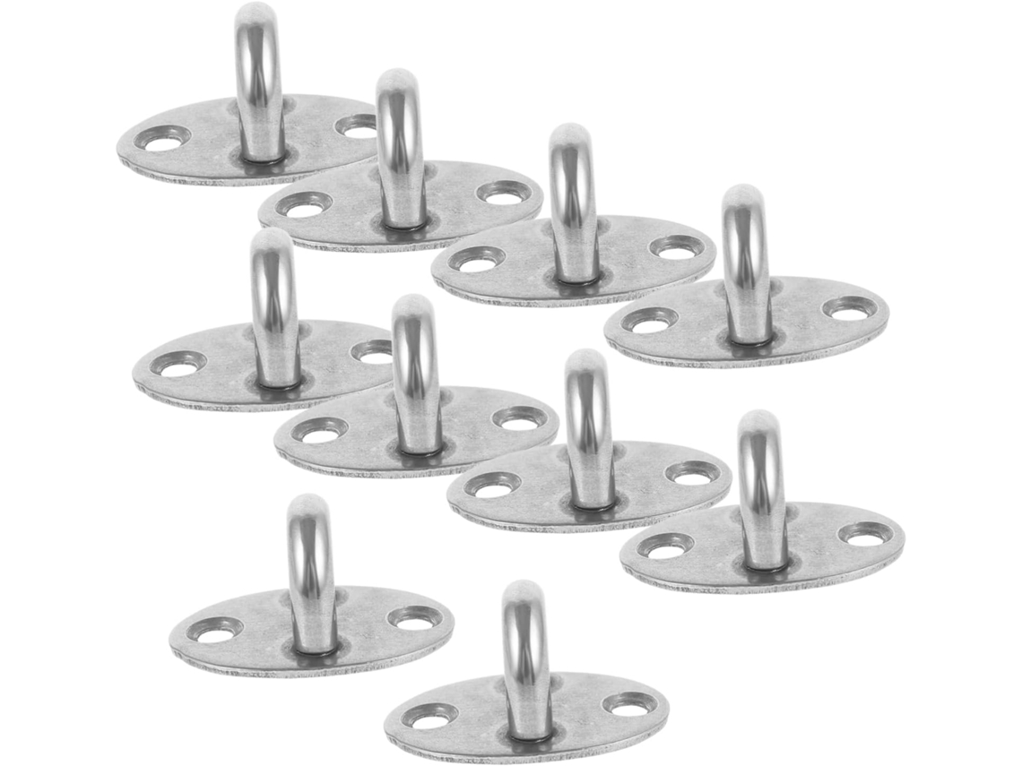 10 Piezas Captura Ventana Acero Inoxidable Ojo Almohadilla