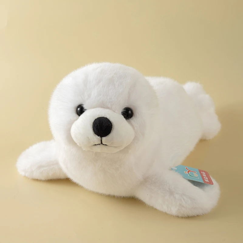(blanco, 30 Cm) Lindo Y Realista Peluche De Foca, Peluche Suave De Foca