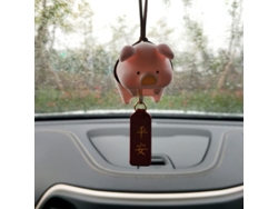 Colgante De Cerdito De La Suerte Para El Espejo Retrovisor Del Coche, Decoración Interior Del Coche, Taller, Hogar, Jardín.