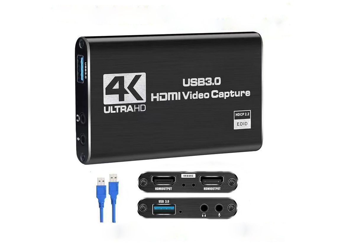 Placa De Captura De Vídeo Usb 3.0 Para Hdmi 1080P Adaptador De Gravação De Vídeo Para Dispositivo De Captura De Gravação De Jogos