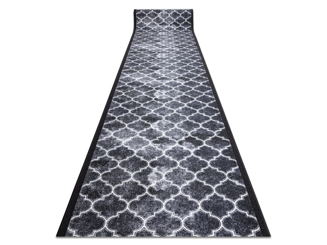 Alfombra de Pasillo con Refuerzo de Goma Clover Gris 80 cm
