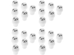 Esferas de aço inoxidável para frascos roll-on de óleos essenciais – 50 unidades, com inserto para prova de vazamentos.