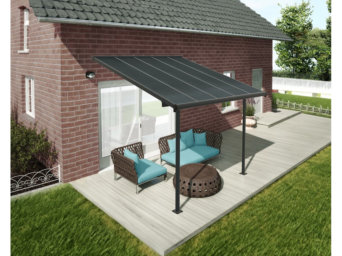 CANOPIA Capri Pérgola Cubierta para Terraza Aluminio 3X3 m Gris