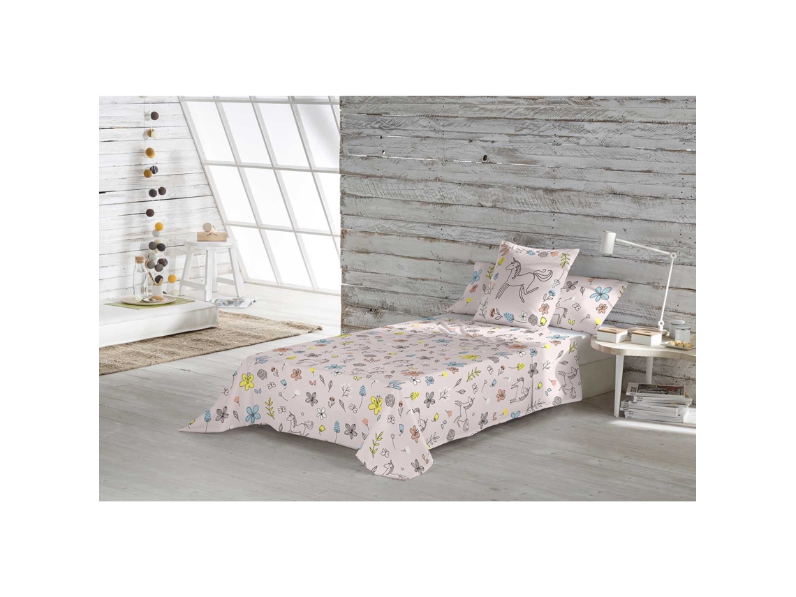 Sábana Encimera Con Funda De Almohada Cama 90 Algodón Extra Suave Fabricado En España Dinky COOL KIDS