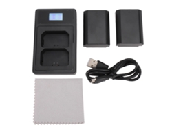 Kit Mali de bateria np fz100, carregador para câmeras a7iii, a7r v, a7c, a9, a6600, com 2 baterias 2280mah