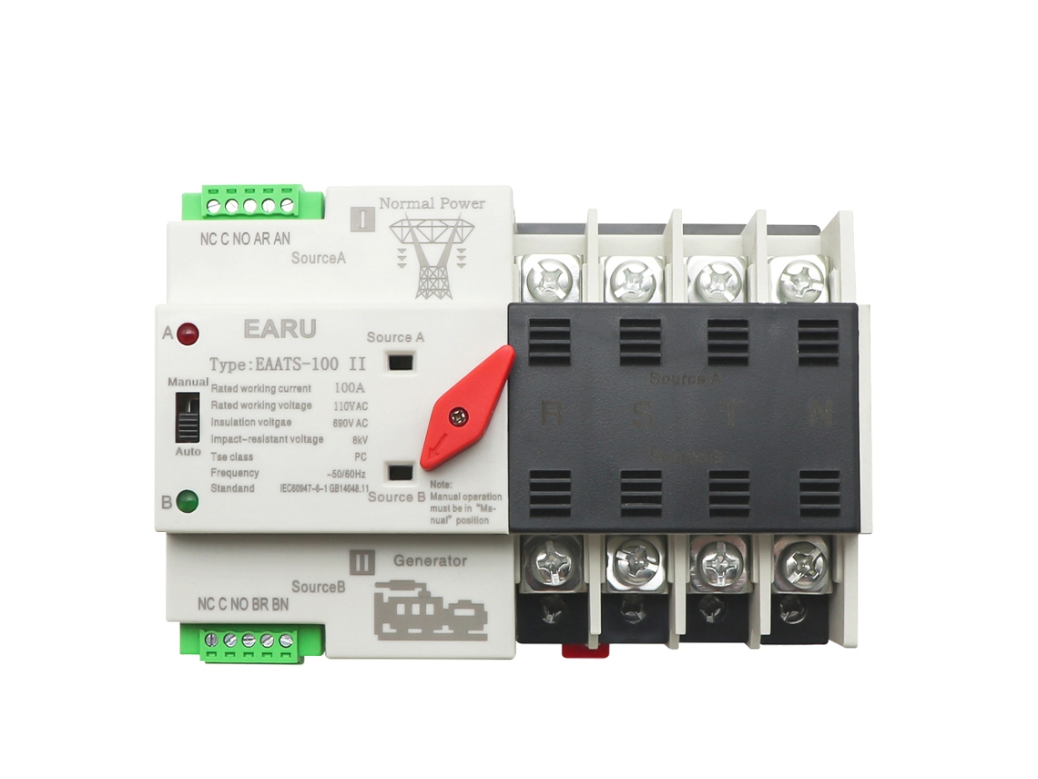 Selector Automático De Doble Transferencia Compacto Para Uso Residencial Con Modos Manual/automático.