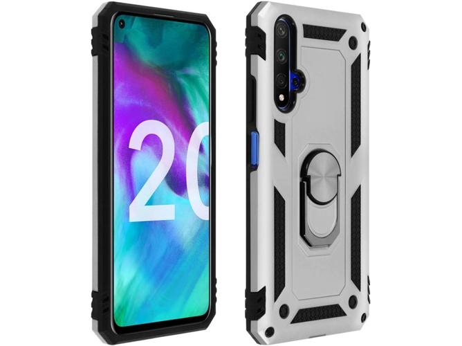 Carcasa Huawei Nova 5T, Honor 20 AVIZAR Anillo Plateado
