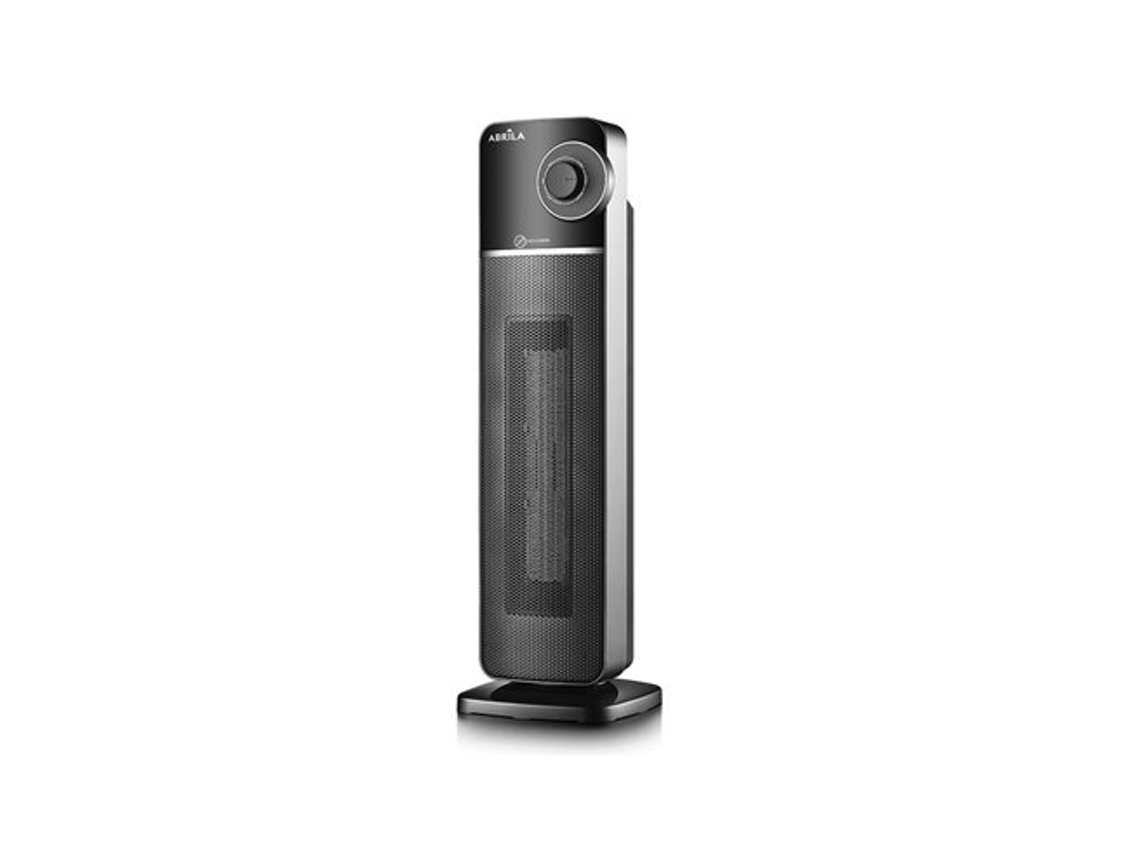 Termoventilador Cerámico Vertical Bequia Negro/plata 2000w 2 Potencias 3 Funciones Oscilante Antivuelco (61x20x20cm)