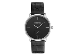 Reloj De Pulsera Ultradelgado Para Estudiantes Con Correa De Pu, Cuarzo Negro Moderno