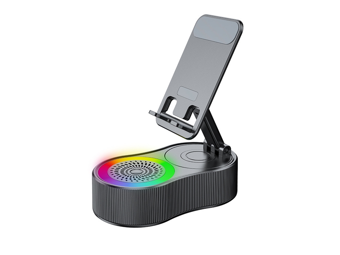 Altavoz Bluetooth Multifuncional 5 En 1, Se Puede Utilizar Como Banco De Energía Y Viene Con Iluminación Ambiental Rgb.