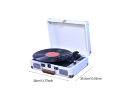 Toca discos de Vinil Compatível com Vários Tamanhos de Discos com Alto falantes Integrados EOOCOO