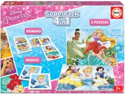 Juego de Mesa EDUCA Superpack Disney Princess (Edad Mínima: 3 Años - Dificultad: Baja)