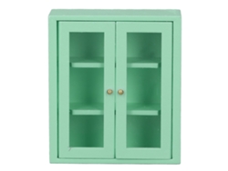 Armario De Pared Para Casa De Muñecas 1:12 Madera Cocina Miniatura Decoración Juguete Verde