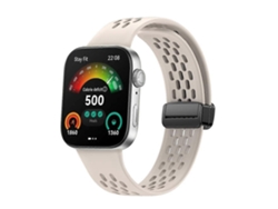 Pulsera de silicona negra con cierre magnético, estilo perforado, Xdfind para Huawei Watch Fit4 Pro / Fit4 / Fit3