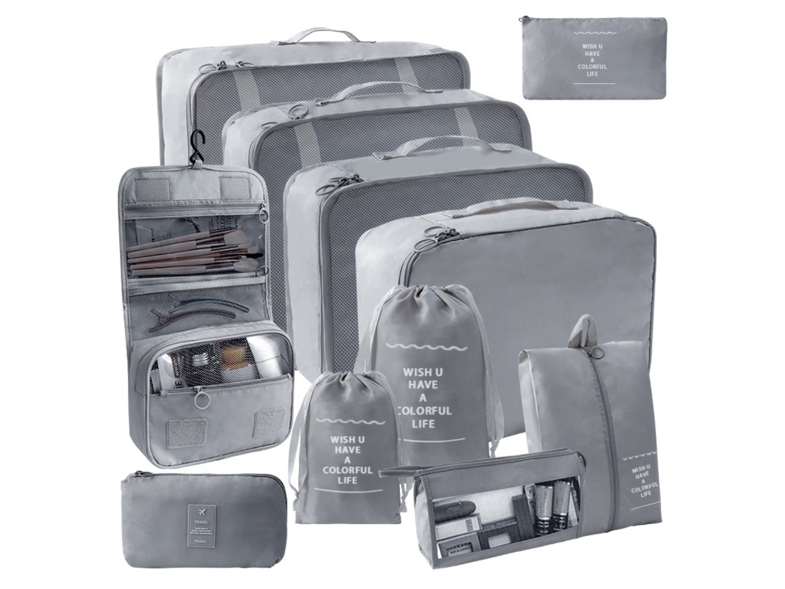 Organizador Cubos Empacar Maletas NEVEANCE Gris (34x25x7cm)