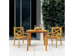 Juego de comedor de jardín de 2 piezas de madera maciza de acacia Dkd Home Decor