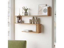 Estante de Pared [EN.CASA] (Marrón - Placa de Aglomerado - 71,5 x 120 x 14,5 cm)