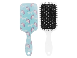 Pente Antiestático Com Design Colorido E Massagem Para Cabelos Resistente A Emaranhados (azul)