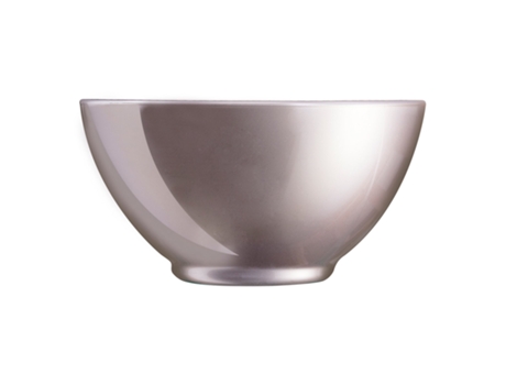 LUMINARC Flashy - Bol de Desayuno de 50 cl en Vidrio Templado Metalizado. Plata