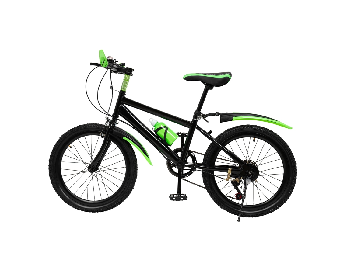 Bicicleta de montaña de 20 pulgadas, 7 marchas, asiento ajustable, color verde OEM