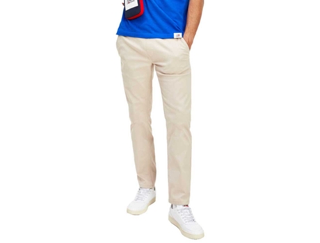 Pantalones para Hombre TOMMY JEANS Scanton dobby track Beige (2XL)