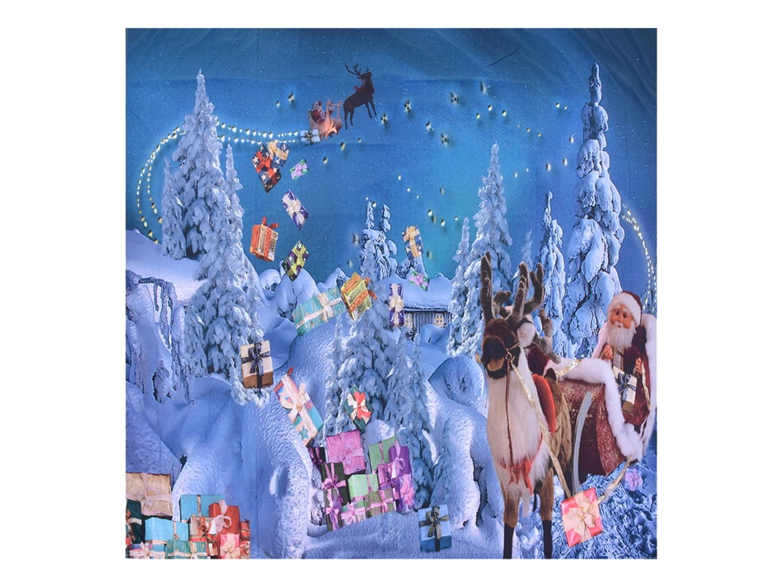 Tapiz Navideño Multifuncional Para Pared, Fibra De Poliéster, 150x150cm, Fondo Decorativo Para Fotografía.