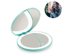 Espejo De Maquillaje Portátil Con 12 Led Y Lupa 1x/10x, Recargable Para Utv.