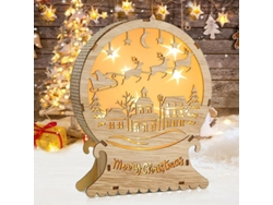Luces Navideñas De Madera Con Led, Lámpara De Estrella Navideña, Decoración Navideña Para Interiores Sobre Encimera.