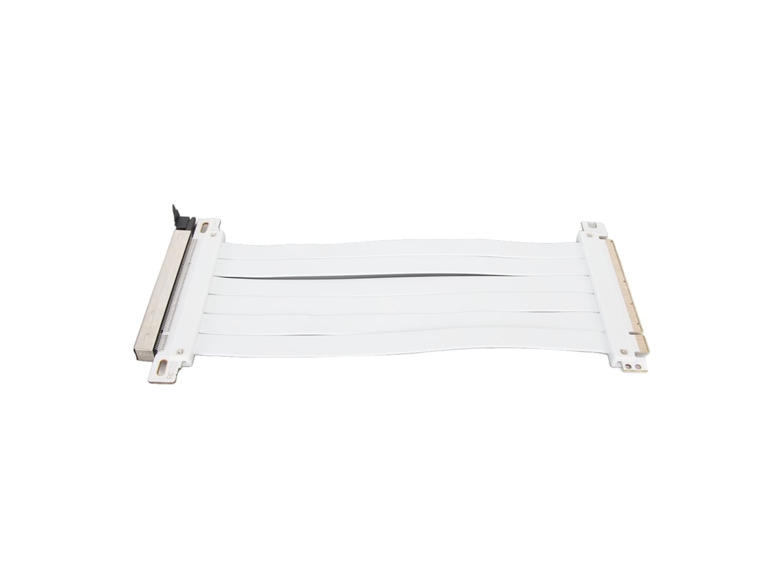 Cabo Extensor Pcie 3.0 X16 Com Alta Blindagem 180 Graus Flexível Para Placa De Vídeo Branco 20cm