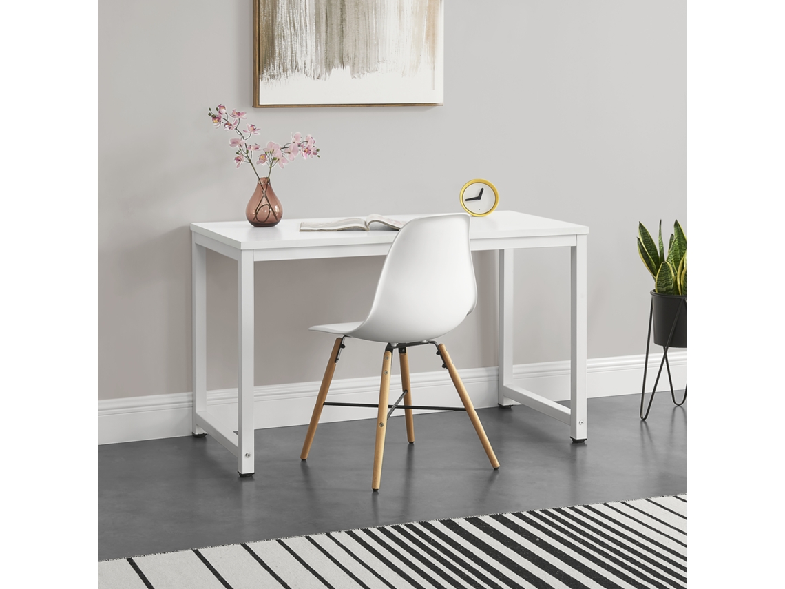 Escritorio [EN.CASA] Acero/Aglomerado de melamina (Blanco - 75 x 120 x 60 cm)