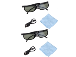 Óculos 3d De Obturação Ativa Dlp Link 144hz Lentes Lcd Para Projetores 3d Dlp (2 Unidades)