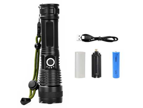 Antorcha LED, 150000 Antorcha LED de alto lumen, IPX7 a prueba de agua y 5 modos, Negro BISBISOUS