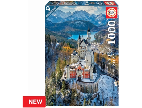 Puzzle EDUCA Educa 1000 Drone Castillo de Neuschwanstein (Edad Mínima: 12 Años - 1000 Piezas)