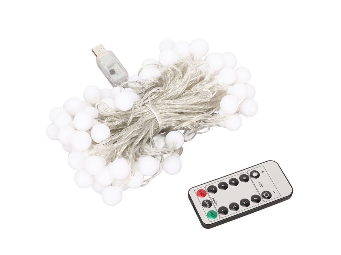 Luzes De Fio Led À Prova D'água Usb 8 Modos Com Controle Remoto Para Decoração De Natal, Casamento E Festa 10m 100 Luzes