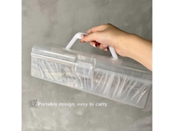 Joyero portátil transparente, ideal para viajes. Perfecto para guardar aretes y otras joyas. Hengjian