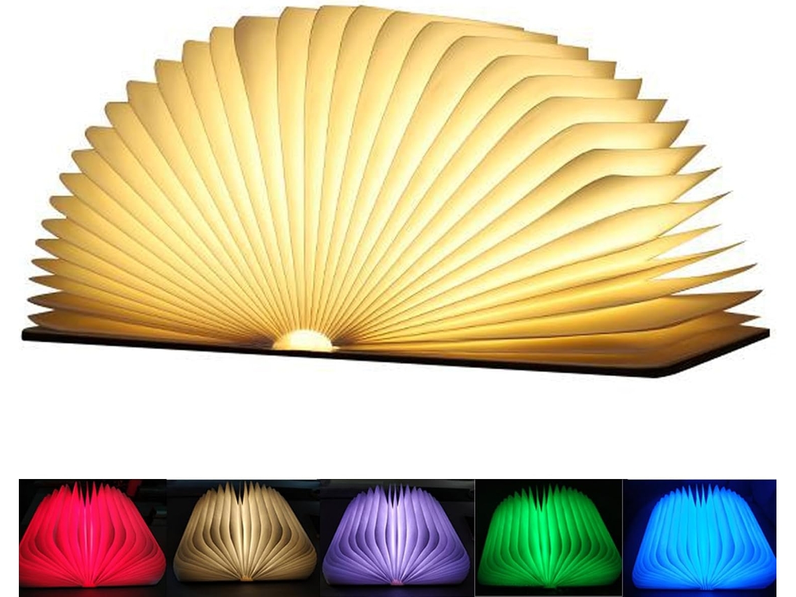 Lámpara De Lectura Plegable, Apta Para Libros, Con 6 Modos Y Luz Ambiental.