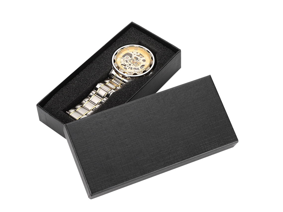Reloj Mecánico Automático Para Hombre, Resistente Al Agua, Esfera Redonda Calada, A La Moda.