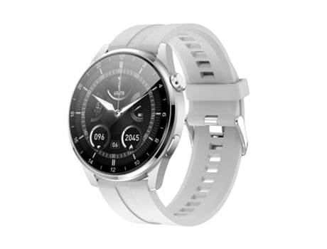1 Reloj Inteligente de Pantalla Grande de Alta definición de 45 Pulgadas Ip68 a Prueba de Agua Adecuado para iPhone y Android Plata AUJEZON