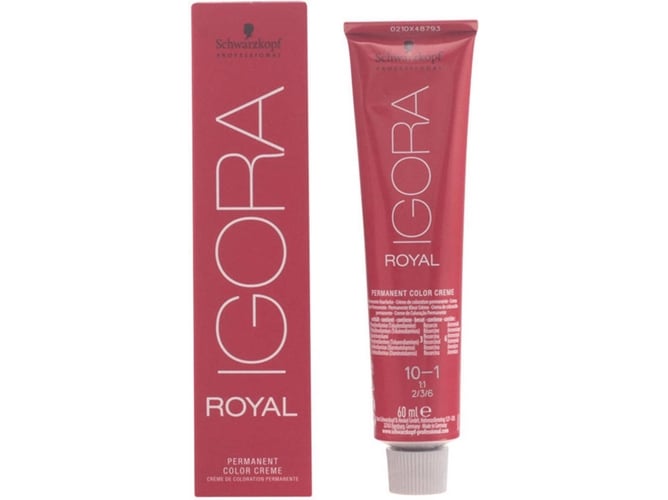 Tinte de Cabello SCHWARZKOPF Igora Royal Permanent Color Crema Rubio Platino Ceniza (60 ml)