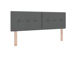 Maison Exclusive - Cabecero Led Con Tira De Luces Led Gris Oscuro 144 Cm Poliéster