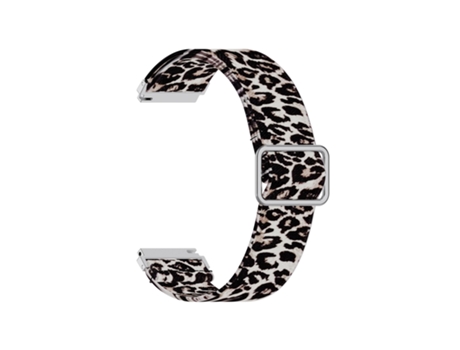 Correa de reloj inteligente de 20 mm para Samsung Galaxy Watch Active2 / con estampado elástico ajustable activo (leopardo)
