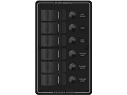 Painel BLUE SEA Water Resistant Panel 6 Position Negro