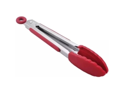 Pinzas De Cocina De Acero Inoxidable Con Silicona Resistente Al Calor Y Cierre Inteligente, 7 Pulgadas (rojo)