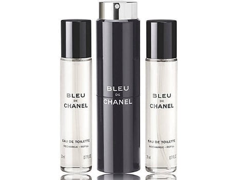 Perfume CHANEL Bleu De Edt Recargable Con 3 Recargas De (20 ml)
