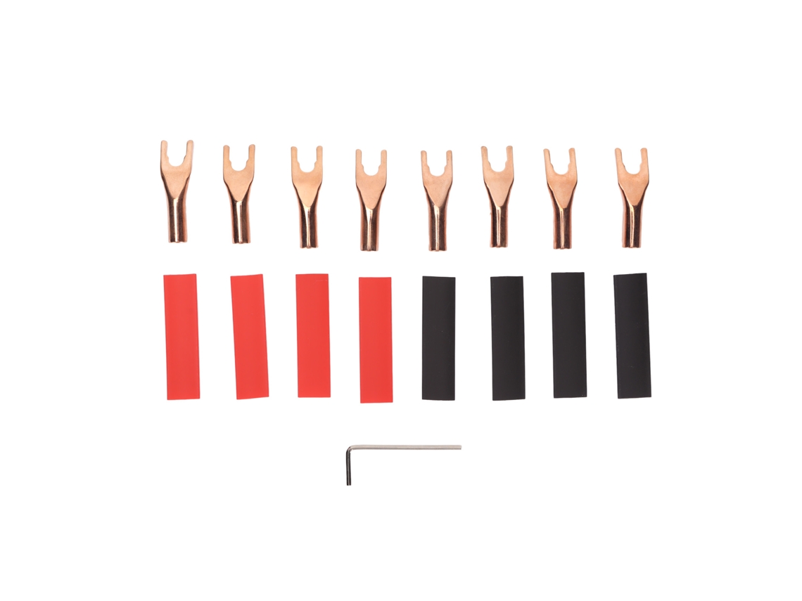 Conector Plano En Y De Cobre Con 2 Tornillos De Bloqueo Para Conexión De Cable De Altavoz De 4 Mm
