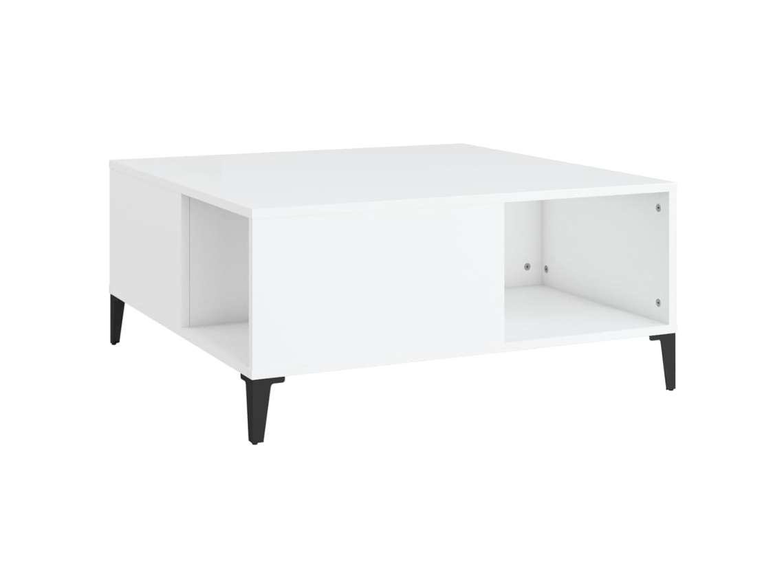 Maison Exclusive - Mesa De Centro Madera Contrachapada Blanco 80x80x36,5 Cm