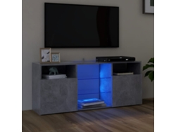 Mueble de Armario Tv con Luces Led 120X30X50 Cm Gris Cemento