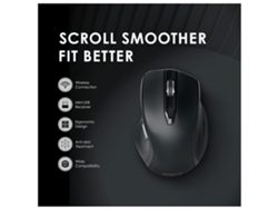 Rato Sem Fio Profissional Oraimo Smartmouse P Design Ergonômico Anti-derrapante Compatibilidade Ampla