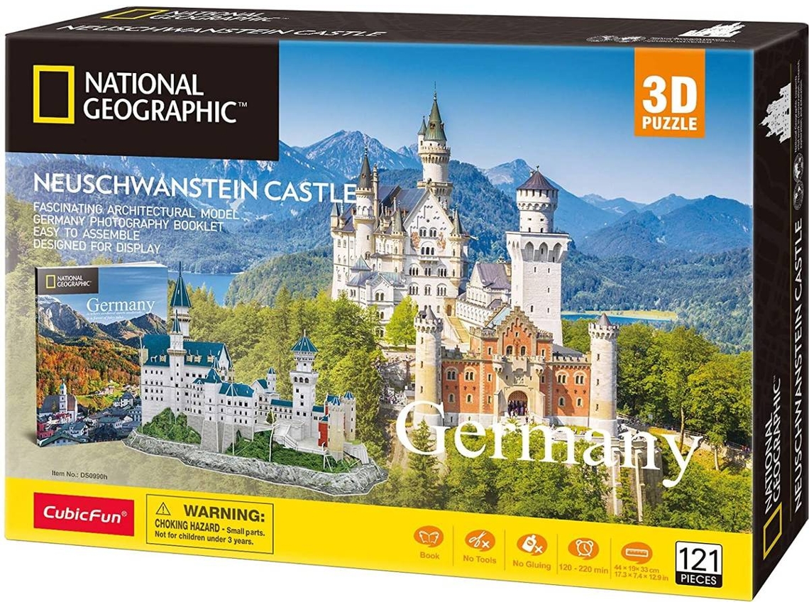 Puzzle 3D National Geographic - Castillo Neuschwanstein (8 años - 121 piezas)