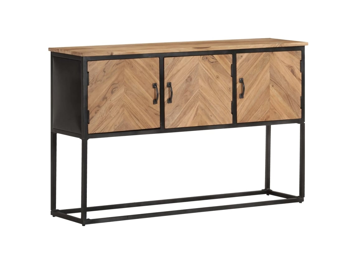 Aparador De Madera Maciza De Acacia 120x30x75 Cm